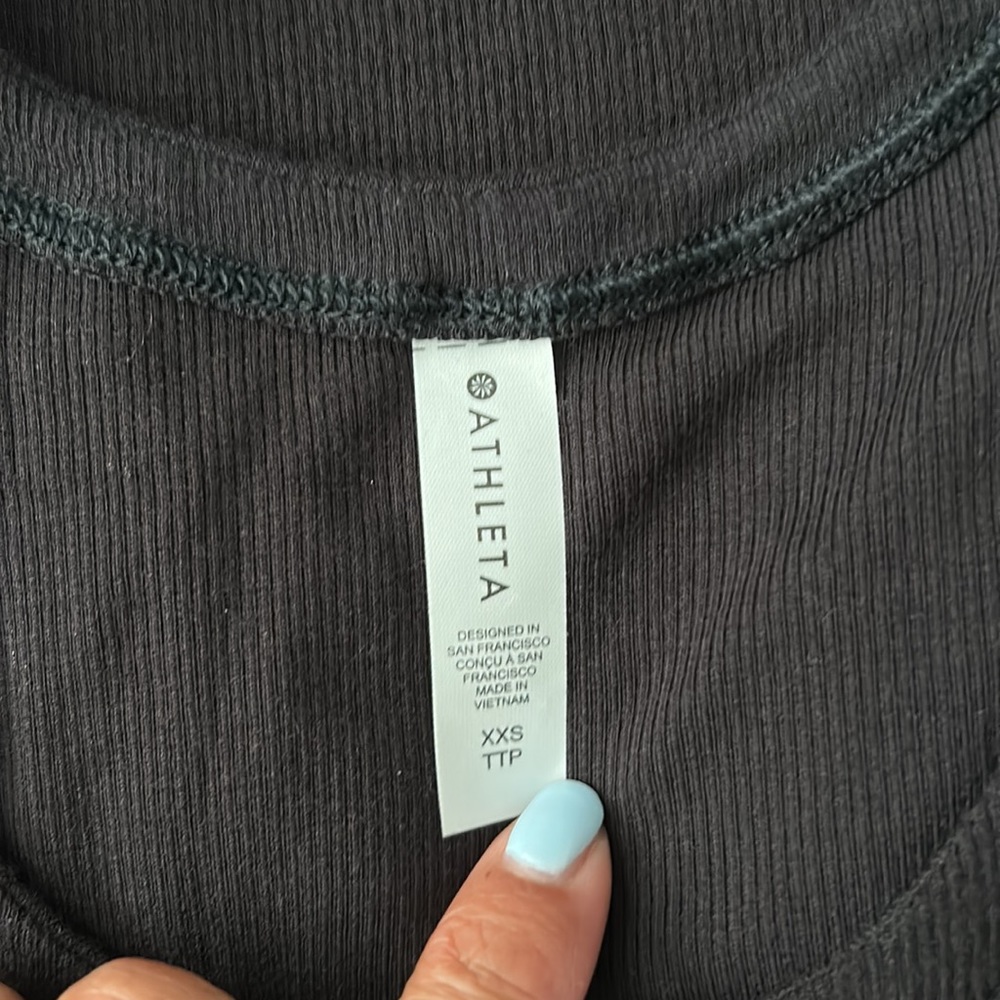 Athleta well Rested Sleep Tank Dress in black - Picture 4 of 6